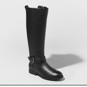 A New Day Women’s Wendy Black Riding Boots Size 11